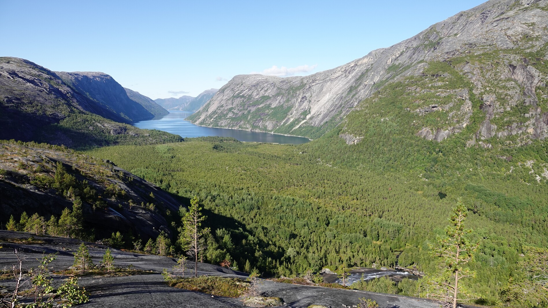 View into a fjord valley